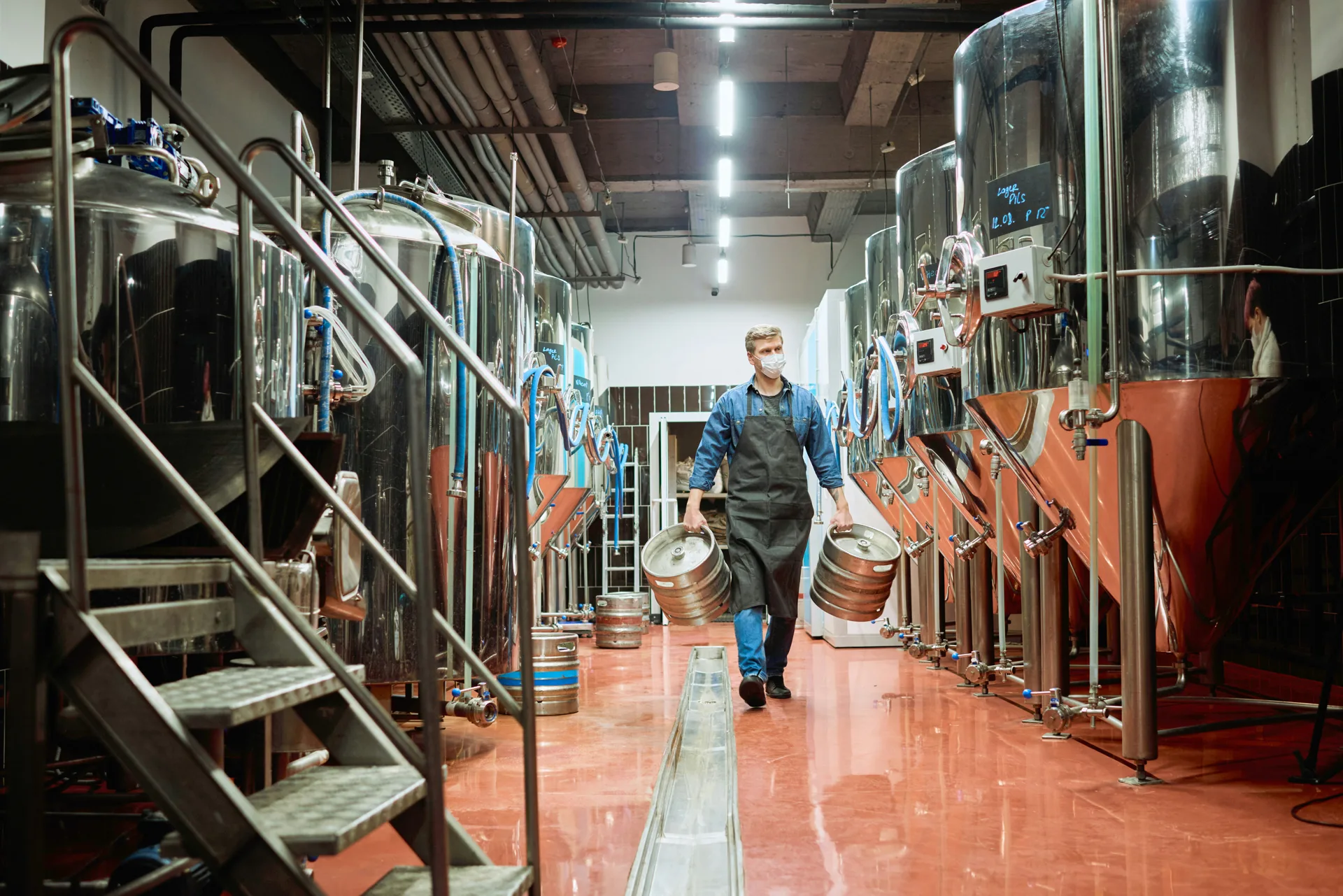 urethane concrete floor in a Oshawa brewery