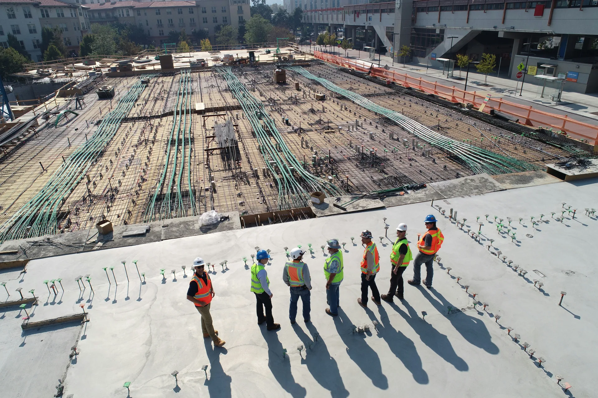concrete slab pour for a tilt-up building in Oshawa