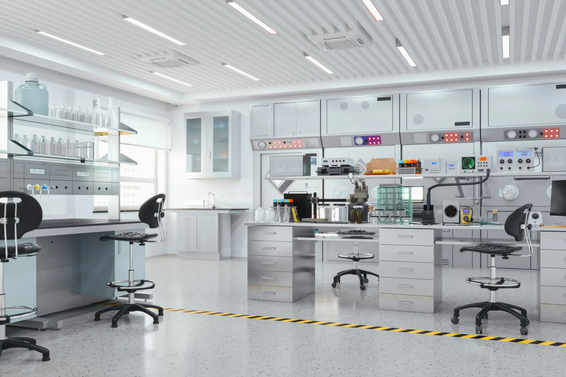 clean room concrete floor in a Oshawa sealed-process facility