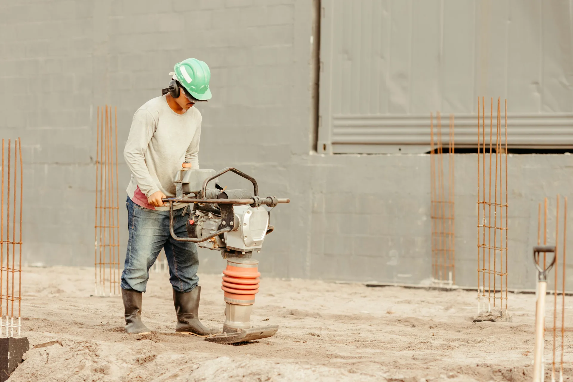 base prep before a driveway repair pour in Oshawa