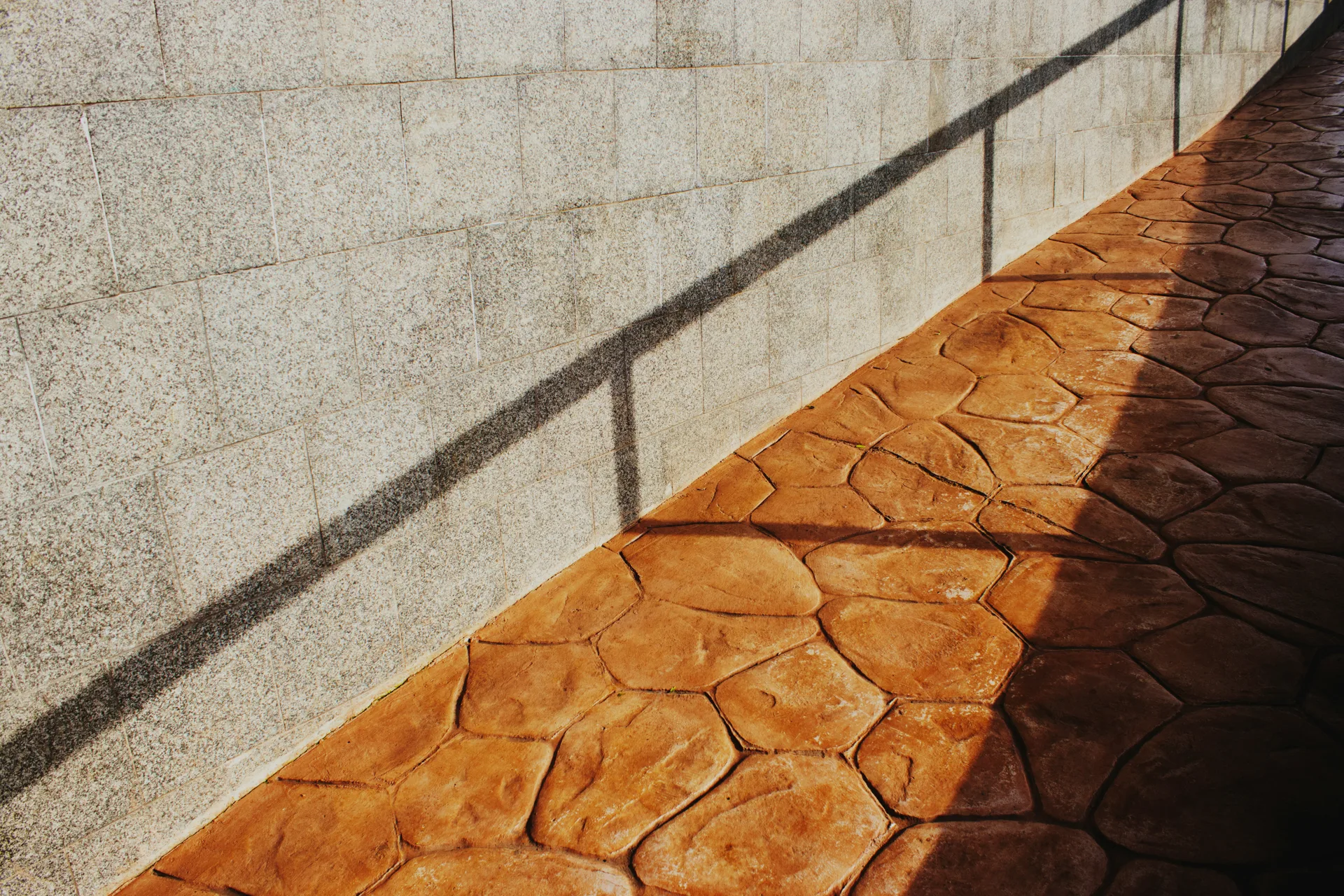 decorative stamped concrete flagstone walkway at a Oshawa home