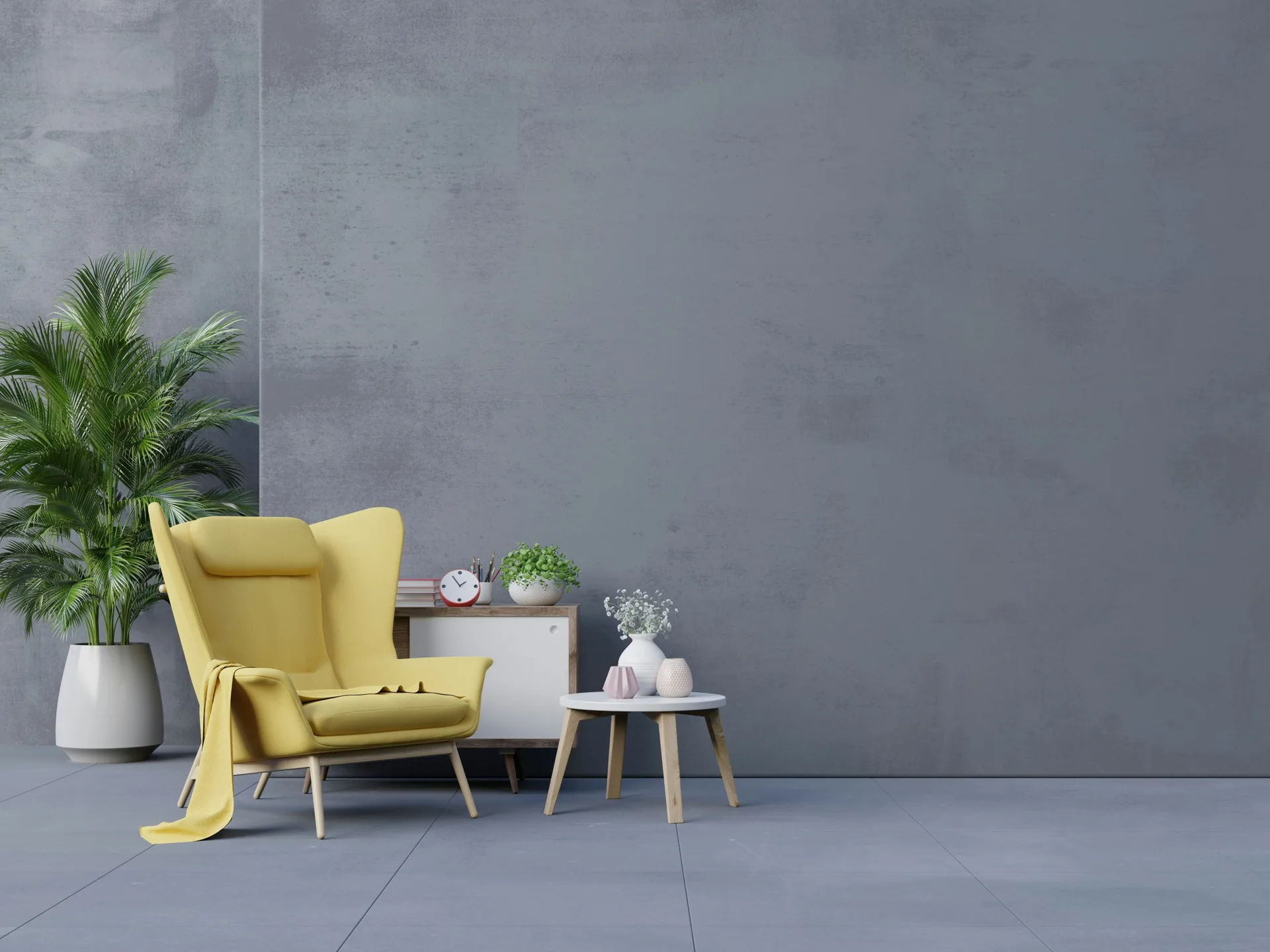 concrete feature surface in a modern Oshawa interior