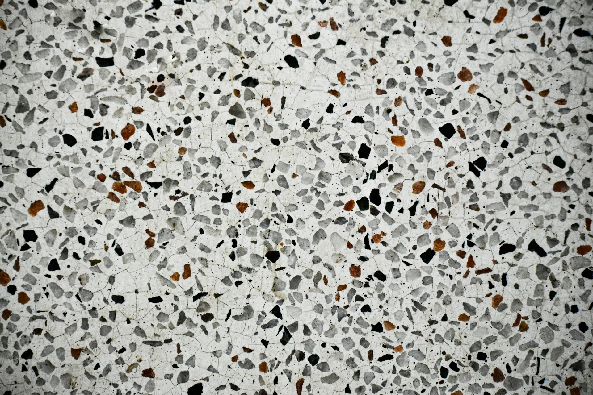 close-up of exposed aggregate concrete texture in Oshawa