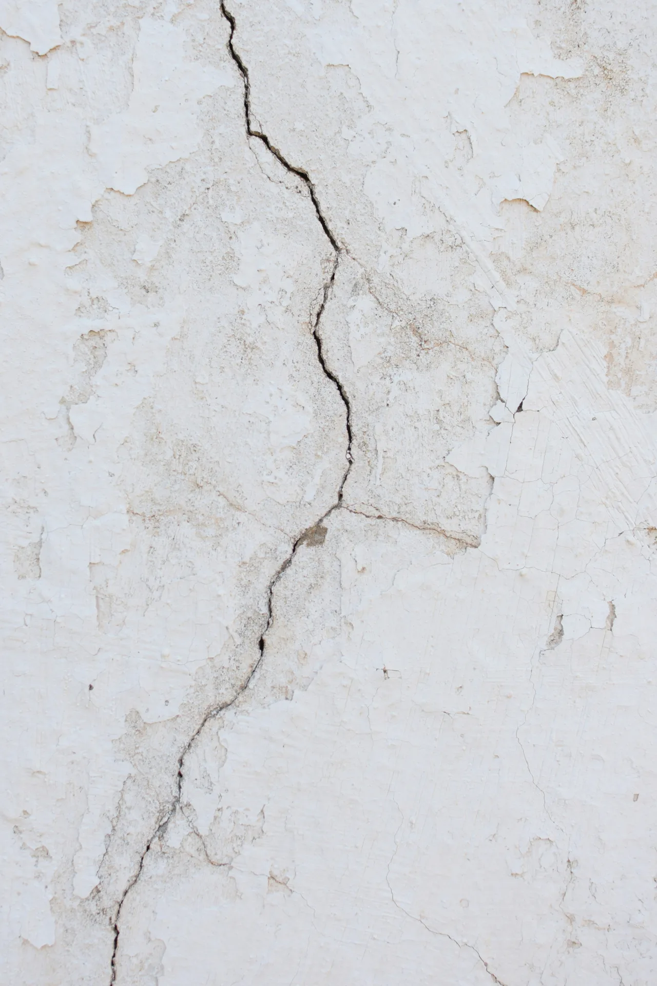 crack in a basement concrete wall before repair in Oshawa