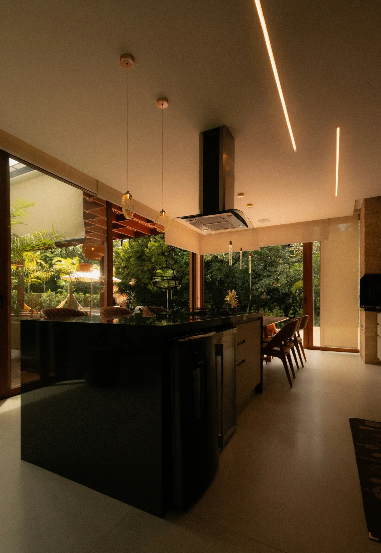 polished concrete floor in a modern Oshawa kitchen